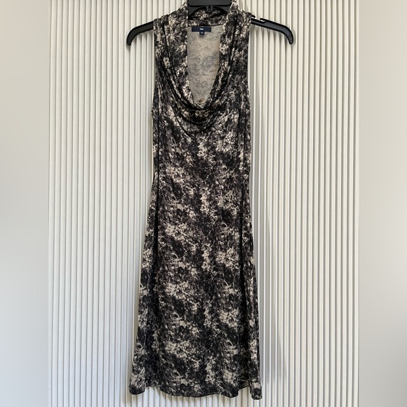 GAP Gap Sheath Black & Beige Dress Sleeveless Racetrack Cowl Neck - Picture 2 of 5